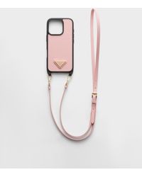 Prada - Saffiano Leather Case For Iphone 16 Pro - Lyst