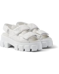 Prada - Sandalias Monolith De Napa, Mujer, Talla - Lyst