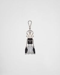Prada - Saffiano Leather Robot Keychain Trick - Lyst