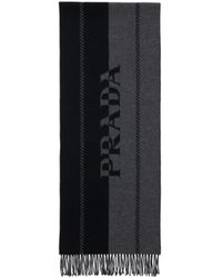 Prada - Bufanda Pequeña De Lana Con Logo De Jacquard, Hombre - Lyst