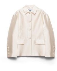 Prada - Single-Breasted Silk And Wool Jacket - Lyst