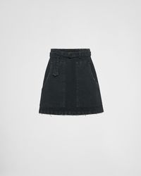 Prada - Canvas Miniskirt - Lyst