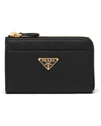Prada - Saffiano Leather Keychain - Lyst