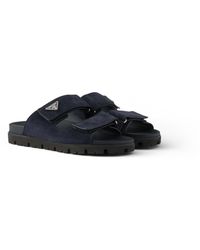 Prada - Suede Band Sandals - Lyst