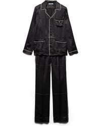 Prada - Vintage-Look Satin Pajamas - Lyst