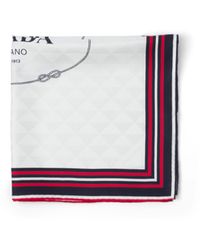 Prada - Printed Silk Twill Jacquard Scarf - Lyst