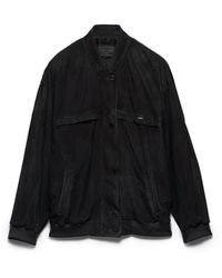 Prada - Suede Blouson Jacket - Lyst