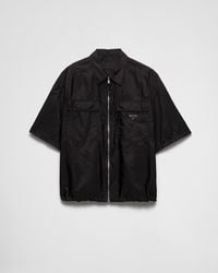 Prada - Re-Nylon Zip-Up Shirt - Lyst