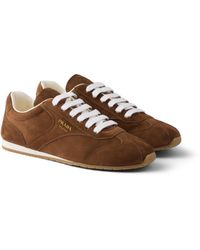 Prada - Baskets En Veau Velours, Femme, Taille - Lyst