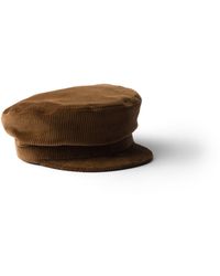 Prada - Corduroy Newsboy Cap - Lyst