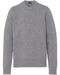 Prada - Logo-Embroidered Sweater - Lyst