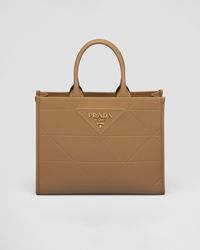 Prada - Medium Leather Symbole Bag With Topstitching - Lyst