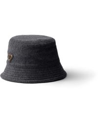 Prada - Loden Fabric Bucket Hat - Lyst