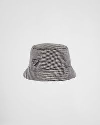 Prada - Satin Bucket Hat With Crystals - Lyst