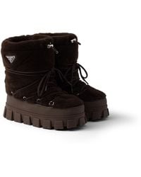 Prada - Shearling Après Ski Booties - Lyst