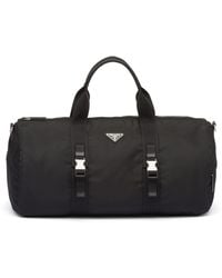 Prada - Re-Nylon And Saffiano Leather Duffle Bag - Lyst