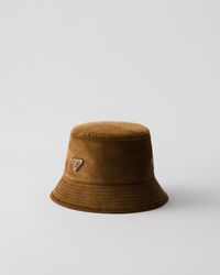 Prada - Corduroy Bucket Hat - Lyst