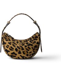 Prada - Arqué Printed Leather Mini Shoulder Bag - Lyst