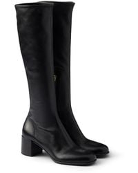 Prada - Stretch Nappa Leather Boots - Lyst