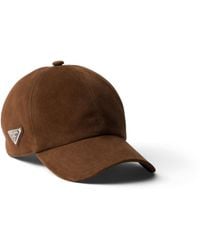 Prada - Stylish Lamb Leather Cap - Lyst