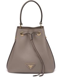 prada leather bucket bag