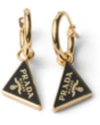 Prada - Enameled Metal Earrings - Lyst
