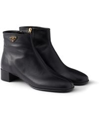 Prada - Stiefeletten Aus Nappa-Leder, Damen, Größe - Lyst