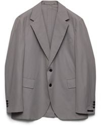 Prada - Single-Breasted Cotton Jacket - Lyst