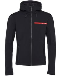 Prada - Sudadera Con Capucha De Tejido Técnico - Lyst