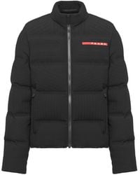 Prada - Plumífero Corto De Punto Técnico, Hombre, Talla - Lyst