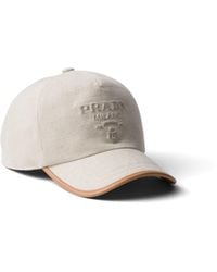 Prada - Linen Trucker Hat - Lyst