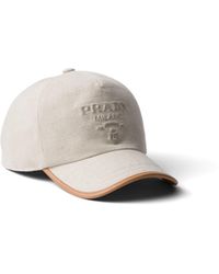Prada - Linen Trucker Hat - Lyst