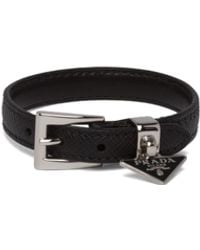 Prada - Saffiano Leather Bracelet - Lyst