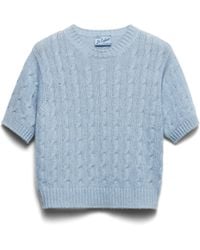 Prada - Cable-Knit Re-Cashmere Sweater - Lyst