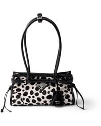 Prada - Bonnie Small Printed Calf Hair And Leather Handbag - Lyst