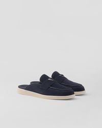 Prada - Suede Sabots, Size 9 - Lyst