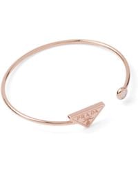 Prada - Eternal Gold Bangle Bracelet In Pink Gold With Diamond - Lyst