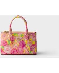 Prada - Galleria Printed Saffiano Leather Mini-Bag - Lyst
