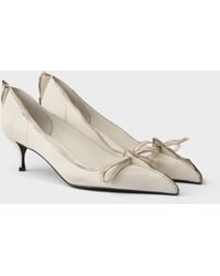 Prada - Antiqued Leather Pumps - Lyst