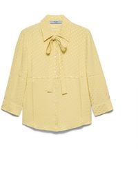 Prada - Polka-Dot Satin Shirt - Lyst