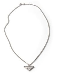 Prada - Enameled Metal Necklace - Lyst