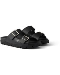 Prada - Rubber Strap Sandals - Lyst