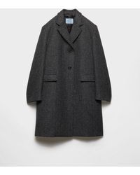 Prada - Single-Breasted Chevron Wool Jacket - Lyst
