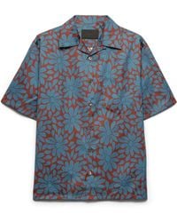 Prada - Camisa De Manga Corta En Mezcla De Algodón, Hombre, Talla - Lyst