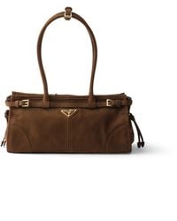 Prada - Bonnie Medium Nubuck Leather Handbag - Lyst