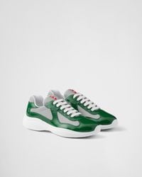 Prada - America's Cup Patent Leather & Technical Fabric Sneakers - Lyst