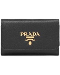 Prada - Saffiano Leather Key Case - Lyst