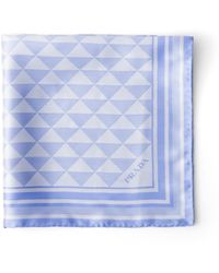 Prada - Jacquard Silk Scarf 55 - Lyst