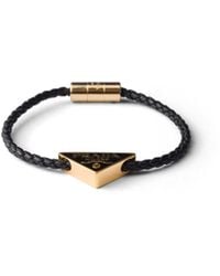 Prada - Braided Nappa Leather Bracelet - Lyst