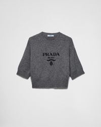 Prada - Maglia Girocollo In Lana Cashmere - Lyst